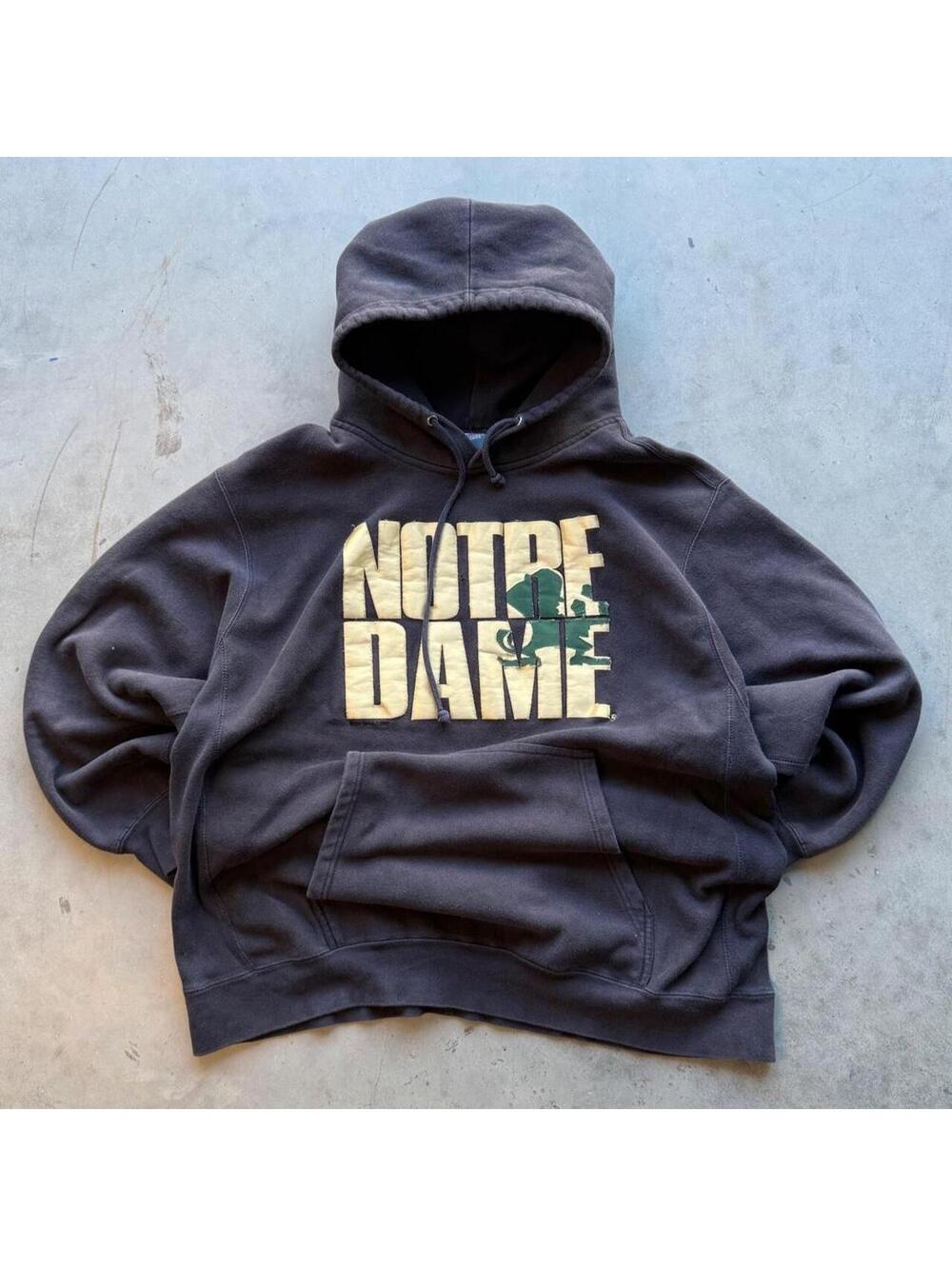 vintage notre dame mv sports hoodie